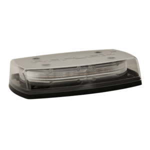 ECCO 5550CA-HBT - LED Microbar: Reflex  11"  Class I  zero optic dome  12-24VDC  18 flash patterns  clear dome  amber illumination  HBT mount