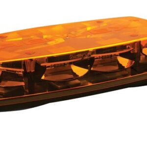 ECCO 5587A-VM - LED Minibar: Reflex  15"  zero optic dome  12-24VDC  18 flash patterns  vacuum-magnet mount  amber