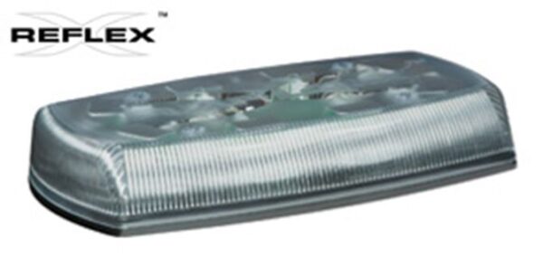 ECCO 5585CA - LED Minibar: Reflex  15"  12-24VDC  18 flash patterns  clear dome  amber illumination