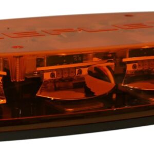 ECCO 5587A - LED Minibar: Reflex  15"  zero optic dome  12-24VDC  18 flash patterns  amber
