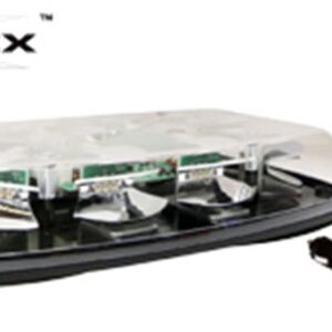 ECCO 5587CAC - LED Minibar: Reflex  15"  zero optic dome  12-24VDC  18 flash patterns clear dome  amber/clear illumination