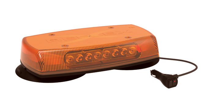 ECCO 5590A-VM - LED Minibar: Reflex 15" 12-24VDC 18 flash patterns vacuum-magnet mount amber