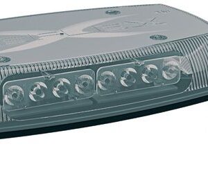 ECCO 5590CA-MG - LED Minibar: Reflex  15"  12-24VDC  18 flash patterns  magnet mount  clear dome  amber illumination