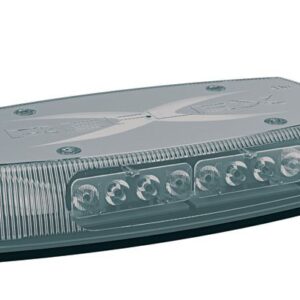 ECCO 5590CAB - LED Minibar: Reflex  15"  12-24VDC  18 flash patterns  clear dome  amber/blue illumination