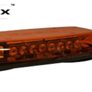 ECCO 5597A-VM - LED Minibar: Reflex  15"  zero optic dome  12-24VDC  18 flash patterns  vacuum-magnet mount  amber