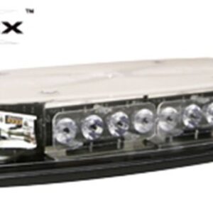 ECCO 5597CA - LED Minibar: Reflex  15"  zero optic dome  12-24VDC  18 flash patterns  clear dome  amber illumination