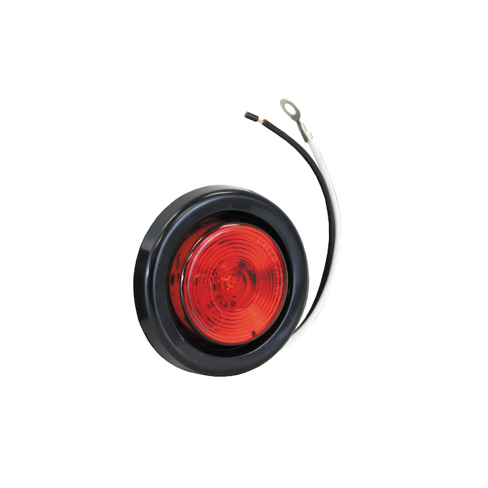 Buyers 5622101 - 2'' Red Round Marker/Clearance Light With 1 LED (PL-10 Connection) Includes Grommet and Plug
