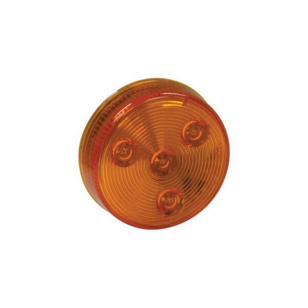 Buyers 5622525 - Amber 2-1/2'' Round Marker/Clearance Light With 4 LEDs (10/Pack) Lights Only