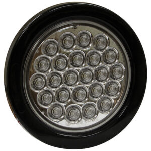 4 Inch Clear Round Backup Light Kit With 24 LEDs (PL-2 Connection Includes Grommet and Plug)