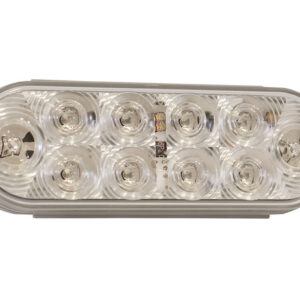 6 Inch Oval Stop/Turn/Tail Light With 10 Red LEDs Clear Lens
