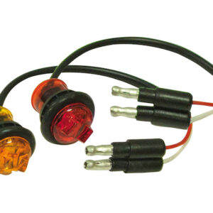 Buyers 5627521 - 0.75 Inch Round Marker Clearance Lights (1 LED / Amber / Male Bullets) [10/Pack]