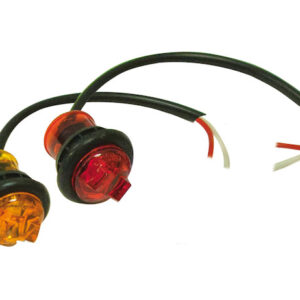 Buyers 5627522 - 0.75 Inch Round Marker Clearance Lights (1 LED / Amber / Stripped Leads) [10/Pack]
