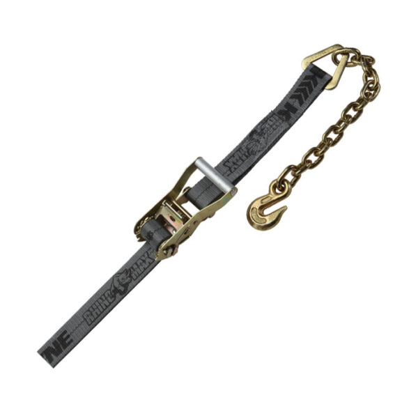 KINEDYNE 5630D5 - 2" x 30' RHINO MAX Ratchet Strap (With 804 Handle 80181 Chain Anchors and 2054GKW Webbing)