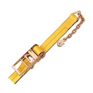 KINEDYNE 593040 - 4" x 30' Ratchet Strap (With 808 Wide Handle 3705-3 Chain Anchors and 3084FK Webbing)