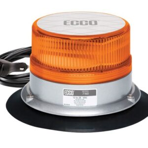 ECCO 7160A-VM - LED Beacon: Reflex  12-24VDC  15 flash patterns  vacuum-magnet mount  amber