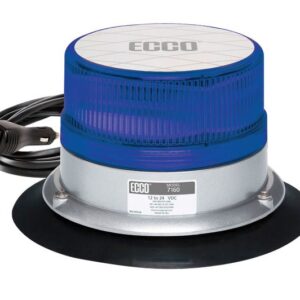 ECCO 7160B-VM - LED Beacon: Reflex  12-24VDC  15 flash patterns  vacuum-magnet mount  blue
