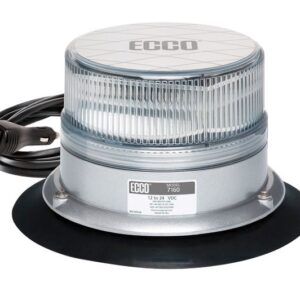 ECCO 7160CA-VM - LED Beacon: Reflex  12-24VDC  15 flash patterns  vacuum-magnet mount  clear lens  amber illumination