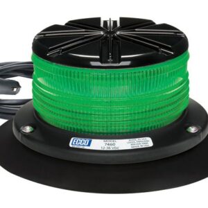 ECCO 7460G-VM - LED Beacon: Profile 12-36VDC pulse8 flash vacuum-magnet mount green