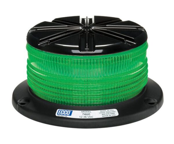 ECCO 7460G - LED Beacon: Profile  12-36VDC  pulse8 flash  green