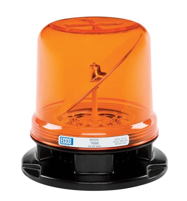 ECCO 7660A - LED Hybrid Beacon: RotoLED  12-24VDC  125RPM  amber