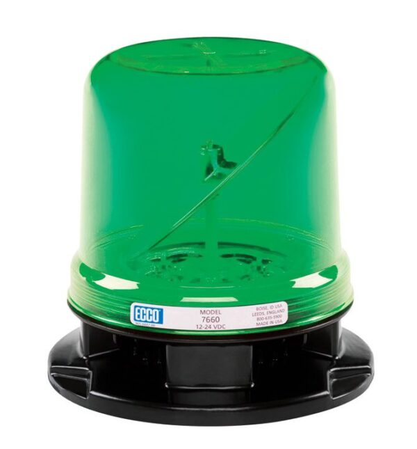 ECCO 7660G - LED Hybrid Beacon: RotoLED  12-24VDC  125RPM  green