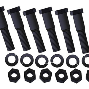 Mounting Kit: (6) 1/2 in. x 2-1/2 in. Grade 8 cap screws (6) 1/2 in. Grade 8 hex nuts and (6) 1/2 in. heavy lock washers