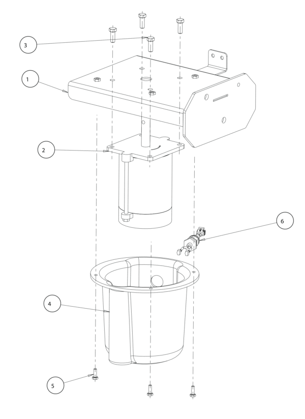 9035101 Spinner Motor Assembly (Pre 2018) Diagram