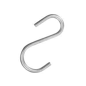 2-1/2 Inch Zinc Plated S-Hook For Tarp Straps - 100/Carton