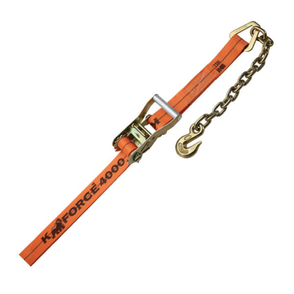 KINEDYNE 9230D5 - 2" x 30' K-FORCE Ratchet Strap (With 18" Chain Anchor)