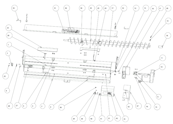 92441SSA Main Assembly (No Screen) Diagram