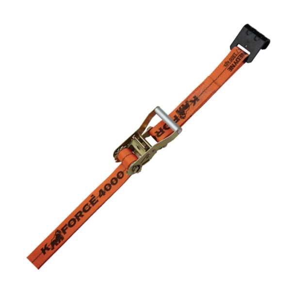KINEDYNE 9427D3 - 4" x 27' K-FORCE Ratchet Strap (With Flat Hooks)