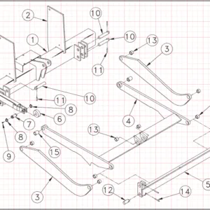 M16/20 Trunnion Lift Arm and Idler Arms Diagram