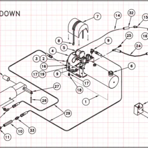 M16/20/25/30 Power Down Pump Assembly Diagram