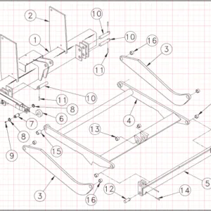 M25/30 Trunnion Lift Arm And Idler Arms Diagram