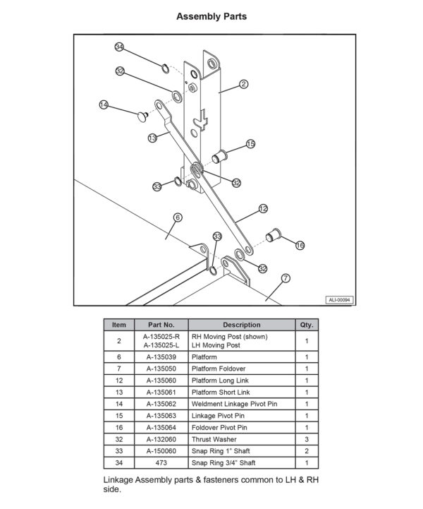 Anthony ALB Assembly Parts Diagram