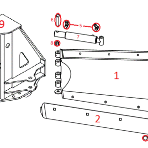 ATV Power-V XT Blade Half (Left) Diagram