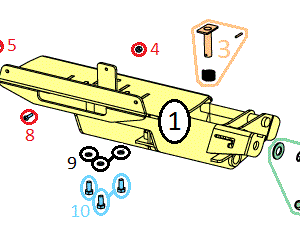 ATV Straight Blade Coupler Assembly Diagram
