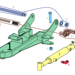 ATV Straight Blade Pushframe Assembly Diagram