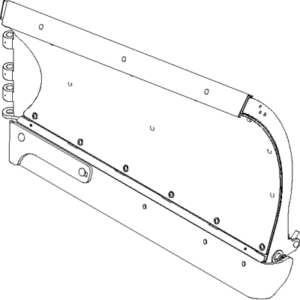 BOSS BAL18105 - 9 Foot 2 Inch Poly DXT RT3 Left Blade Half With Edge