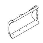 BOSS BAR00400-01 - 9 Foot 2 Inch RTII Passengers Side Blade Half (Red)
