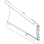 BOSS BAR18015 - 8 Foot 2 Inch Steel DXT RT3 Right Blade Half With Edge