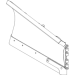 BOSS BAR18055 - 9 Foot 2 Inch Steel DXT RT3 Right Blade Half With Edge