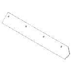 BOSS BAX00097 - 7'6 Power-V RT3 Cutting Edge Half (1/2" x 6" x 44")