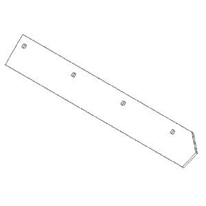 BOSS BAX00097 - 7'6 Power-V RT3 Cutting Edge Half (1/2" x 6" x 44")