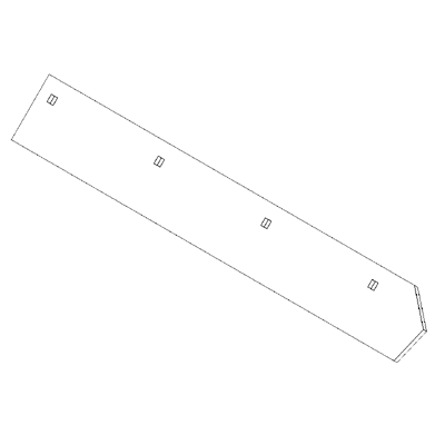 BOSS BAX00099 - 9 Foot 2 Inch Power-V RT3 Cutting Edge Half (1/2 x 6 x 54 Inches)