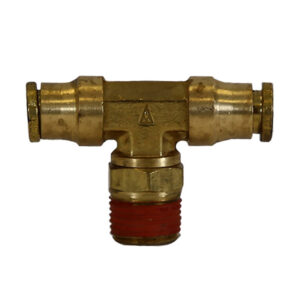 Buyers BBT0M25P125S - Brass DOT Push-In Swivel Male Branch Tee (1/4 Inch Tube OD x 1/8 Inch Pipe Thread)