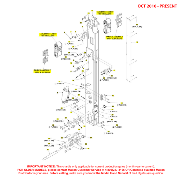 Maxon BMR (Oct 2016 - Present) Right Hand Runner Assembly Diagram