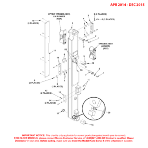 Maxon BMRA (Apr 2014 - Dec 2015) Left Hand Runner Assembly Diagram