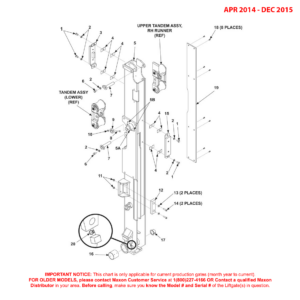 Maxon BMRA (Apr 2014 - Dec 2015) Right Hand Runner Assembly Diagram