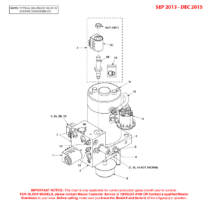 Maxon BMRA (Sep 2013 - Dec 2015) 12VDC Gravity Down Power Unit Diagram